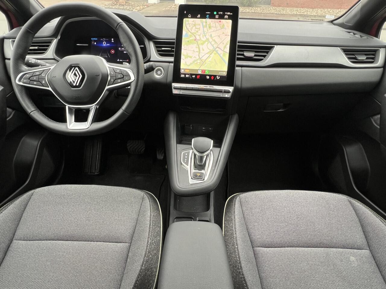 Renault CAPTUR 1.3 TCE AUTOMAAT 160 TECHNO Navigatie* Carplay Camera 18 Inch Velgen Keyless Led Koplampen ACC Stoel + Stuur verwarming Dab Getint Glas Mild Hybride MHEV