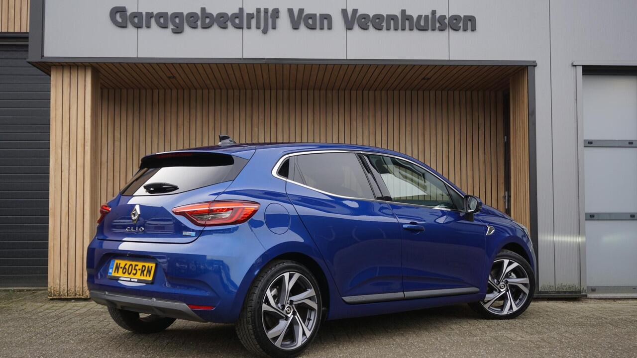 Renault CLIO 1.6 E-Tech Hybrid 140pk R.S. Line Navi 17inch LM Sporstoelen LED *NL auto* IronBlauw Metallic *1e Eigenaar* 68295km!