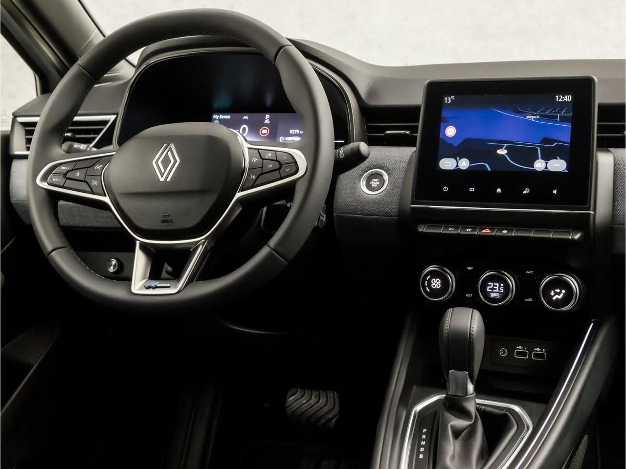 Renault CLIO 1.6 E-Tech Full Hybrid 145 Alpine 143Pk Automaat (APPLE CARPLAY, GROOT NAVI, ALPINE AUDIO, LEDER, CAMERA, KEYLESS, SFEERVERLICHTING, PARELMOER, GETINT GLAS, ZWART HEMEL, NIEUWSTAAT)