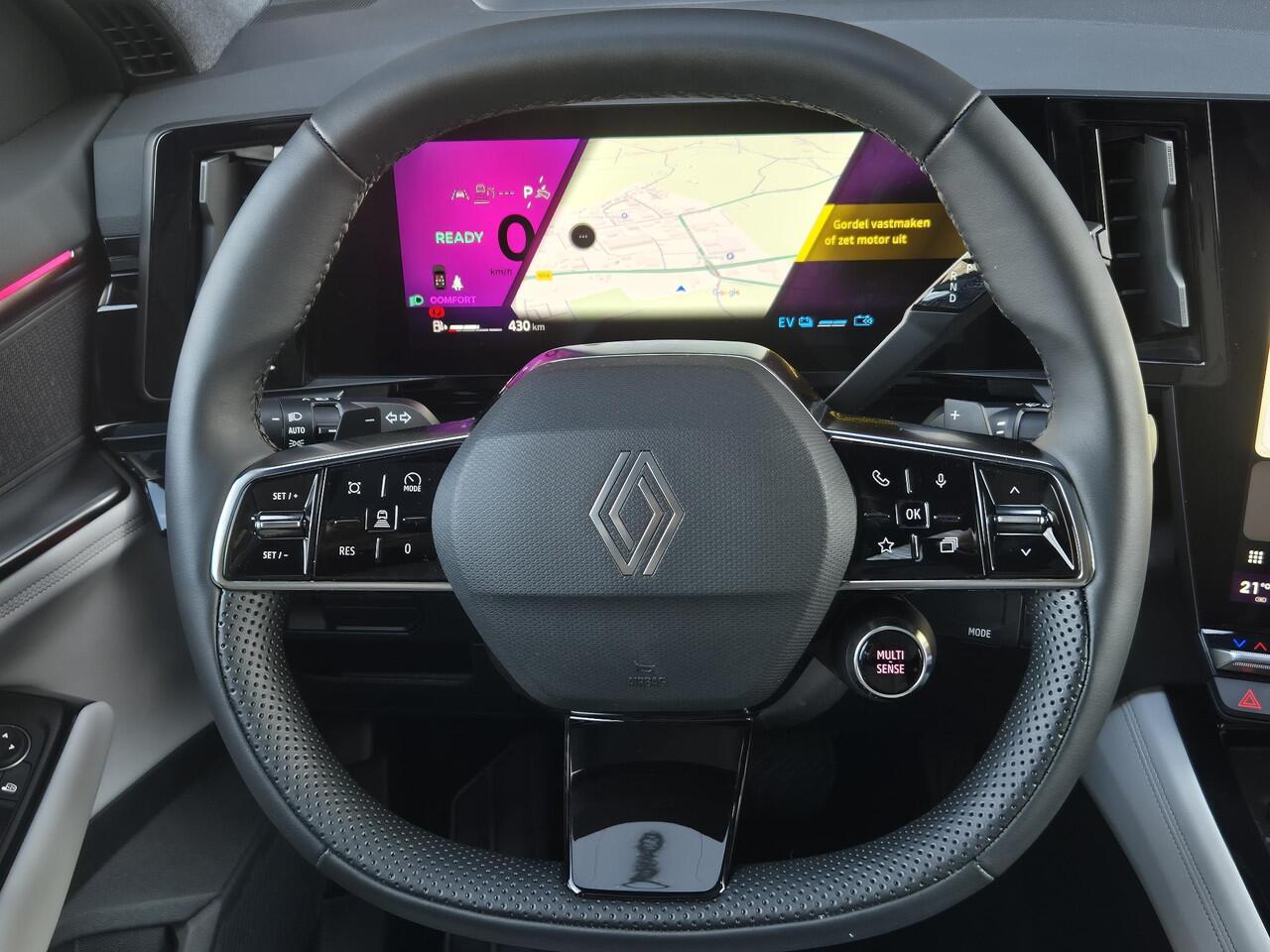 Renault ESPACE E-Tech Full Hybrid 200 7P Iconic Automaat / 7 Persoons / Fabrieksgarantie tot 04-2027 / Trekgewicht 1500 kg / Pack Vision / Allseason banden / Head Up Display / Panoramadak / Elektrische achterklep / Harman/Kardon Audio Systeem /