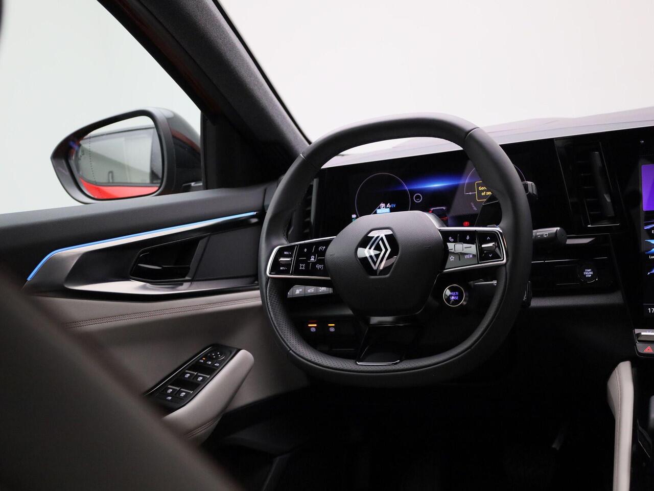 Renault ESPACE E-Tech full hybrid 200 iconic 7p. | Head-up Display | 4Control | 360-graden Camera | Stoel- & Stuurwielverwarming | Voorruit Verwarmd | Elektrisch Verstelbare Stoelen | Lederen Bekleding 'Gris Sable' | Adaptieve Cruise Control | 20" LMV "Effie'