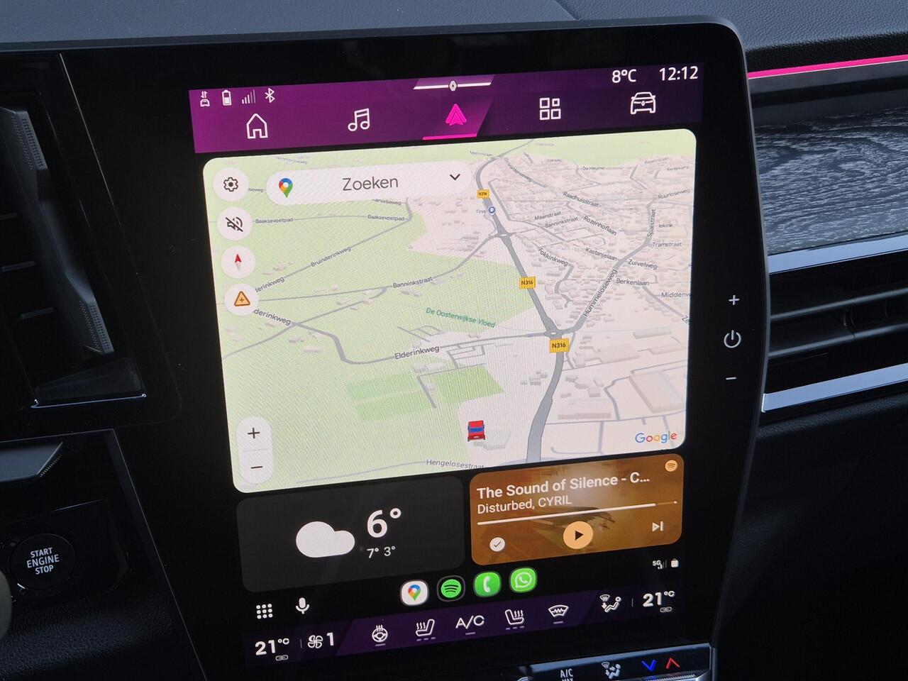 Renault ESPACE E-Tech Full Hybrid 200 7P Iconic Automaat / 7 Persoons / Fabrieksgarantie tot 04-2027 / Trekgewicht 1500 kg / Pack Vision / Allseason banden / Head Up Display / Panoramadak / Elektrische achterklep / Harman/Kardon Audio Systeem /