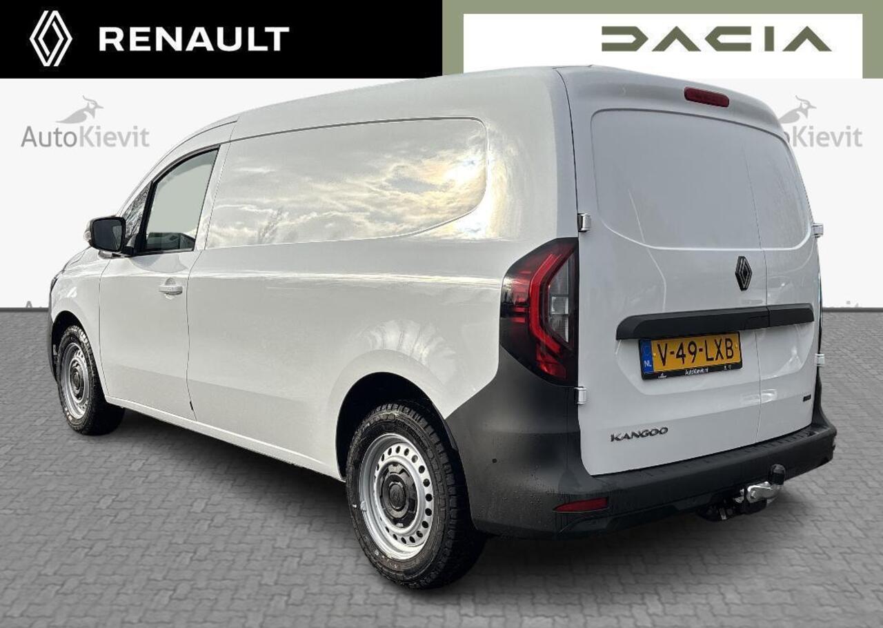 Renault KANGOO E-Tech Advance L2 44 kWh - Trekhaak, vierseizoensbanden, additionele parkeerhulp, navigatiesysteem Houten laadvloer en zijwandbekleding