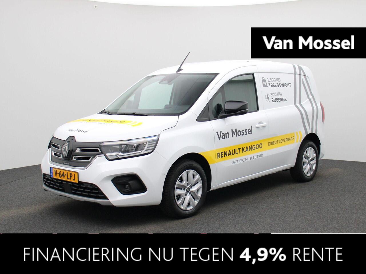 Renault KANGOO E-Tech Extra L1 44 kWh | Adaptieve Cruise Control | Stoel- & Stuurwielverwarming | Voorruit Verwarmd | Camera | PDC Rondom | Full-Map Navigatie | Blind Spot Warning | LED Pure Vision | Keyless |