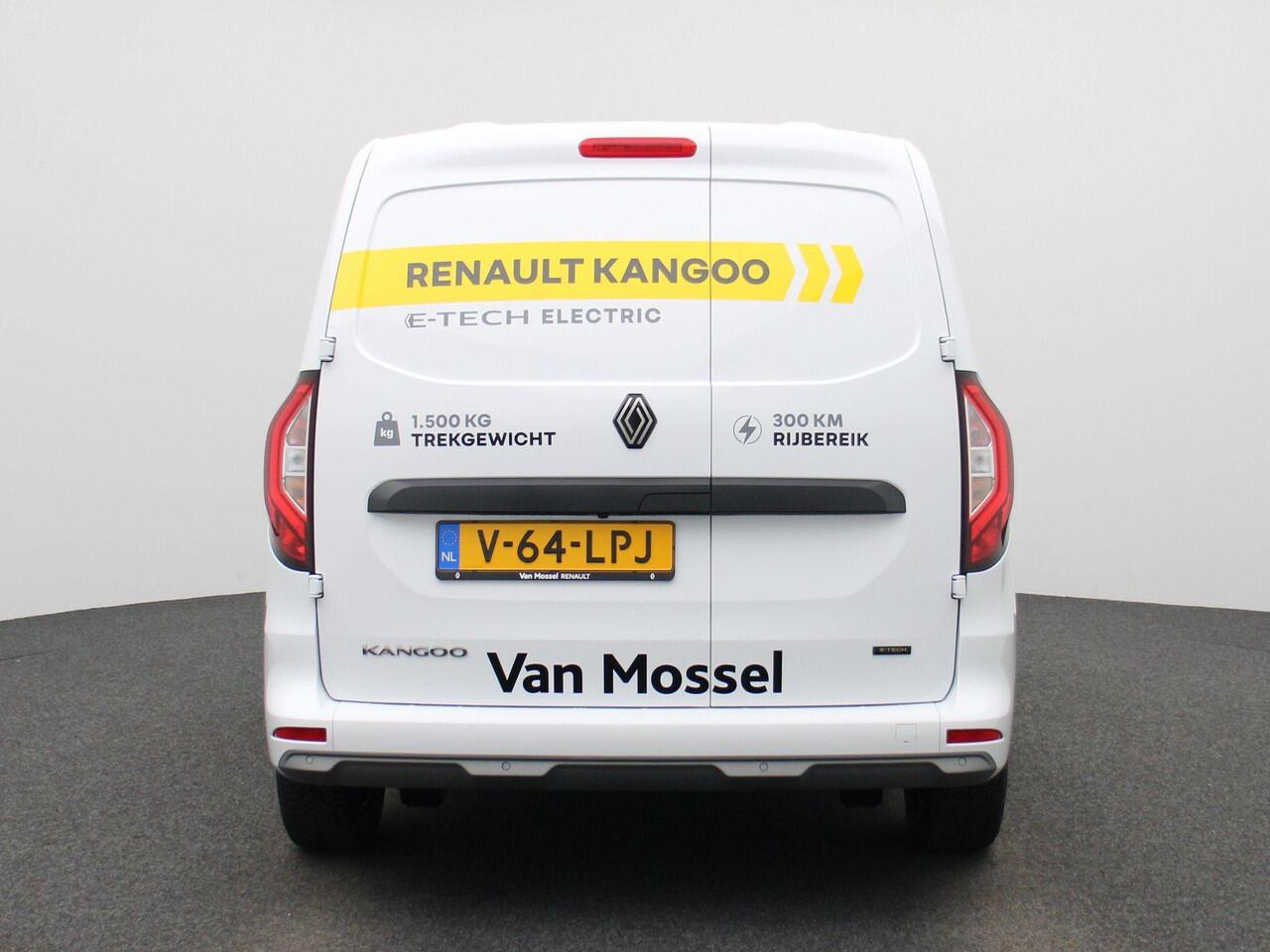 Renault KANGOO E-Tech Extra L1 44 kWh | Adaptieve Cruise Control | Stoel- & Stuurwielverwarming | Voorruit Verwarmd | Camera | PDC Rondom | Full-Map Navigatie | Blind Spot Warning | LED Pure Vision | Keyless |