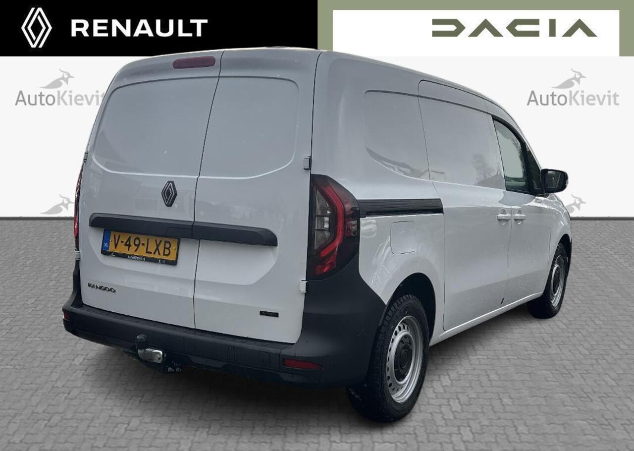 Renault KANGOO E-Tech Advance L2 44 kWh - Trekhaak, vierseizoensbanden, additionele parkeerhulp, navigatiesysteem Houten laadvloer en zijwandbekleding