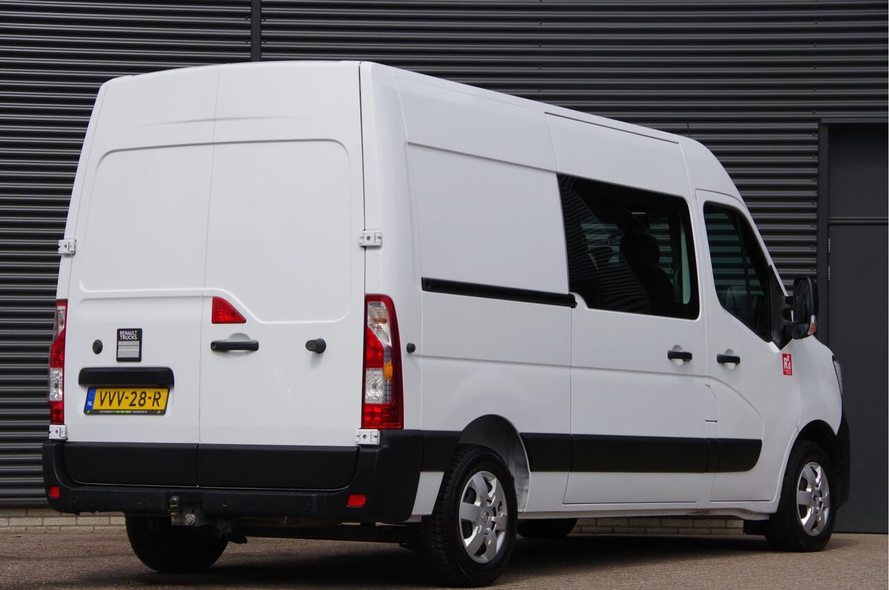 Renault MASTER T35 2.3 dCi 150PK L2H2 RED, DC-7P, 3.5T TREKHAAK, CAMERA, CRUISE, NAVI, AIRCO, PARKEERSENSOREN, NL AUTO, NAP, DUBBELE CABINE