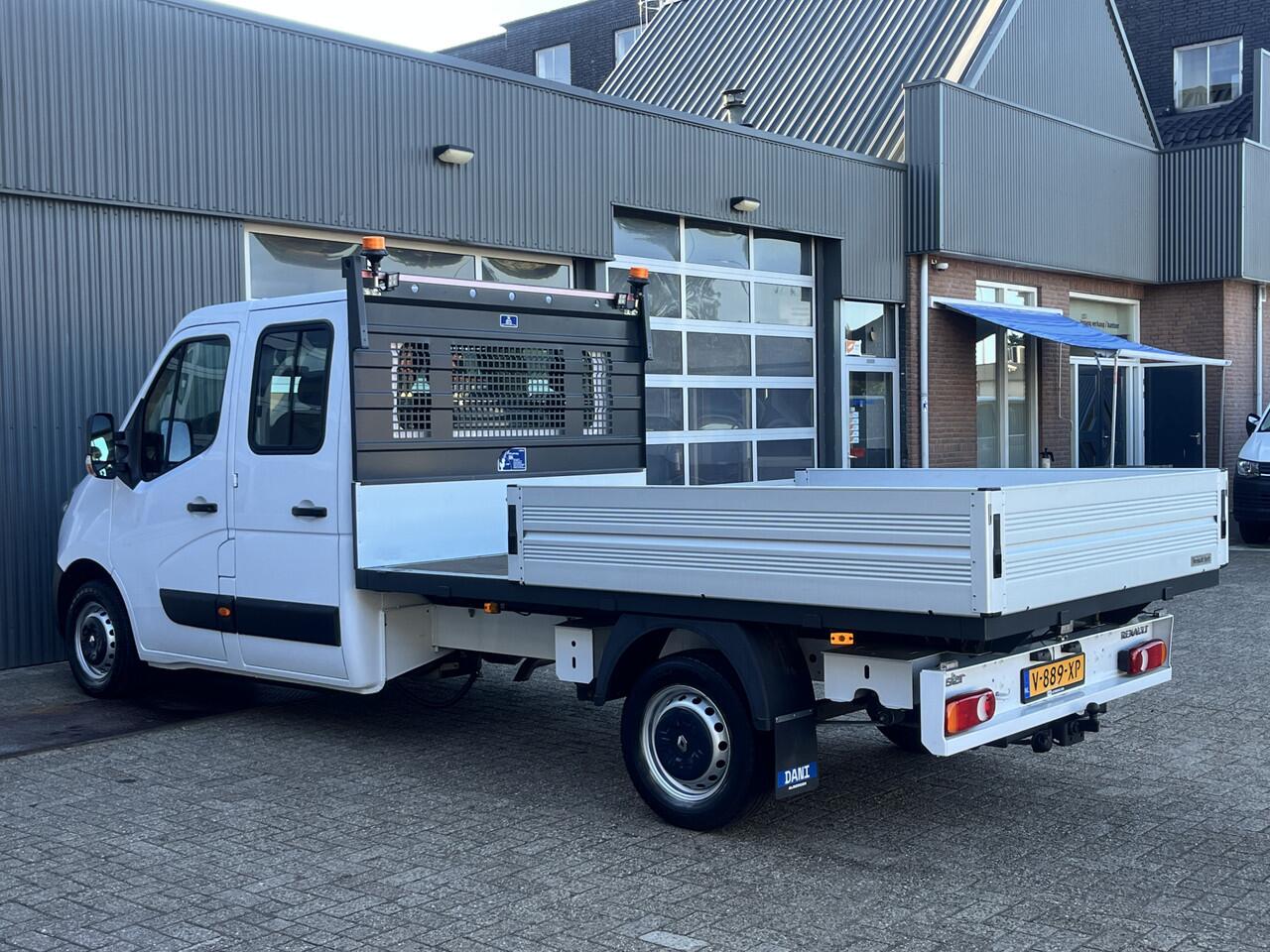 Renault MASTER T35 2.3 dCi L3 DC Airco Cruise controle Trekhaak 2500kg trekgewicht Pick-up Openlaadbak Telefoonvoorbereiding 6-Persoons pick-up p-up Euro 6 Bpm vrij!