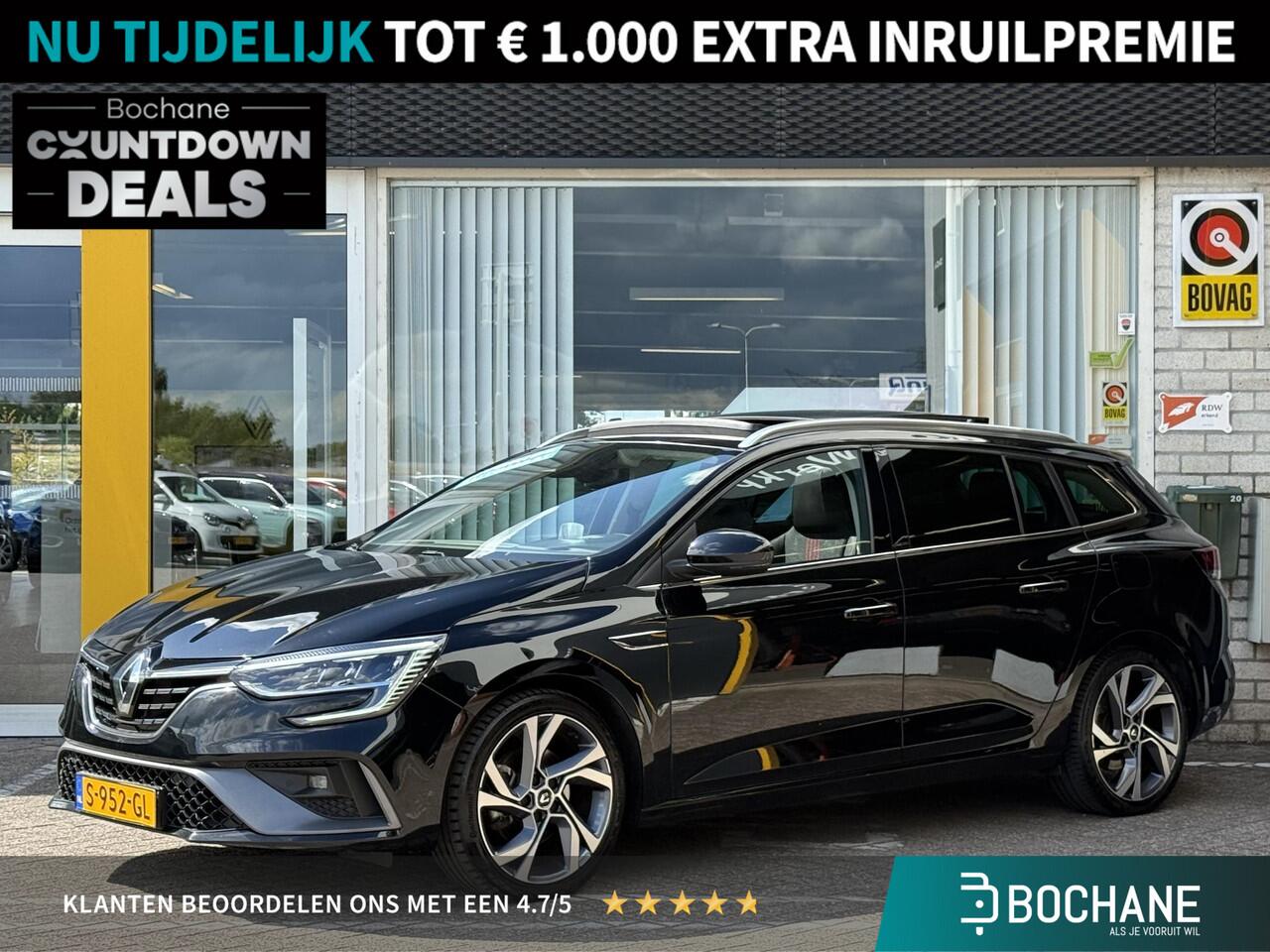 Renault MEGANE Estate 1.6 Plug-In Hybrid 160PK R.S. Line | NAP | Bose Audio | Elektrische glazen shuif-kantel dak | Heads-up display | DAB | Achteruitrijcamera | LED | 18'' lichtmetaal |