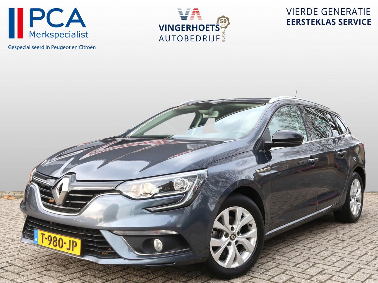 Renault MEGANE Estate 1.3 TCe Limited 115 Pk Benzine * Navigatie * Trekhaak * Vierseizoenenbanden * Climate & Cruise Control * Keyless Entry & Start * Vingerhoets; Vierde Generatie Eersteklas Service !
