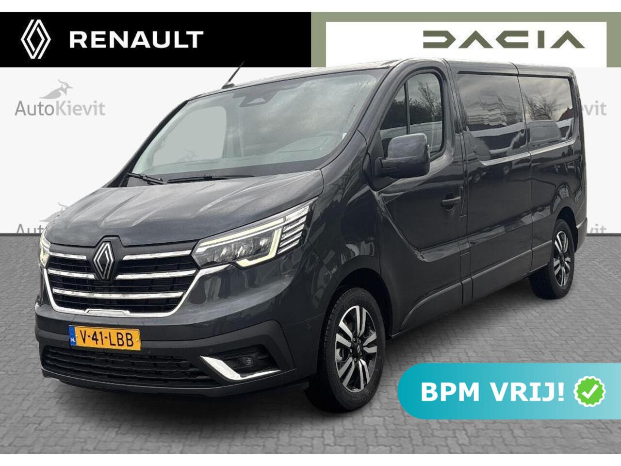 Renault TRAFIC 2.0 Blue dC1 150 T30 L2H1 Extra - Reservewiel / Alarm / 17\" lichtmetalen velgen 'Avens Noir Diamantée' in aluminium en zwart,Houten laadvloer