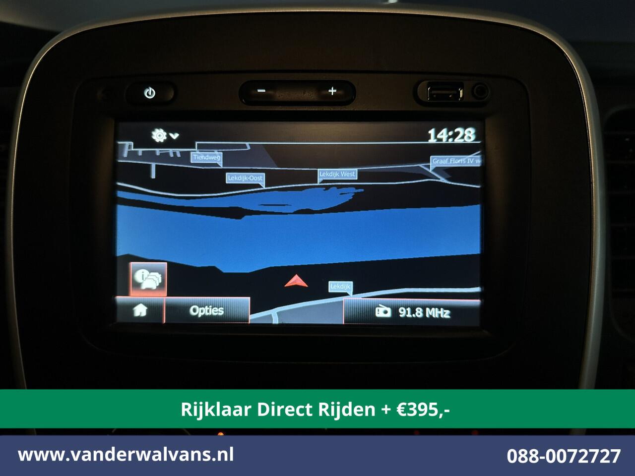 Renault TRAFIC 1.6 dCi L1H1 Euro6 *Rijklaar Direct Rijden* Airco | Imperiaal | Trekhaak | Navigatie | Cruisecontrol Parkeersensoren, Bijrijdersbank