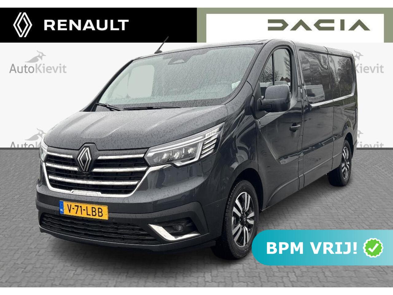 Renault TRAFIC 2.0 Blue dCi 170 T30 L2H1 Extra - Reservewiel / Alarm / 17\" lichtmetalen velgen 'Avens Noir Diamantée' in aluminium en zwart,Houten laadvloer