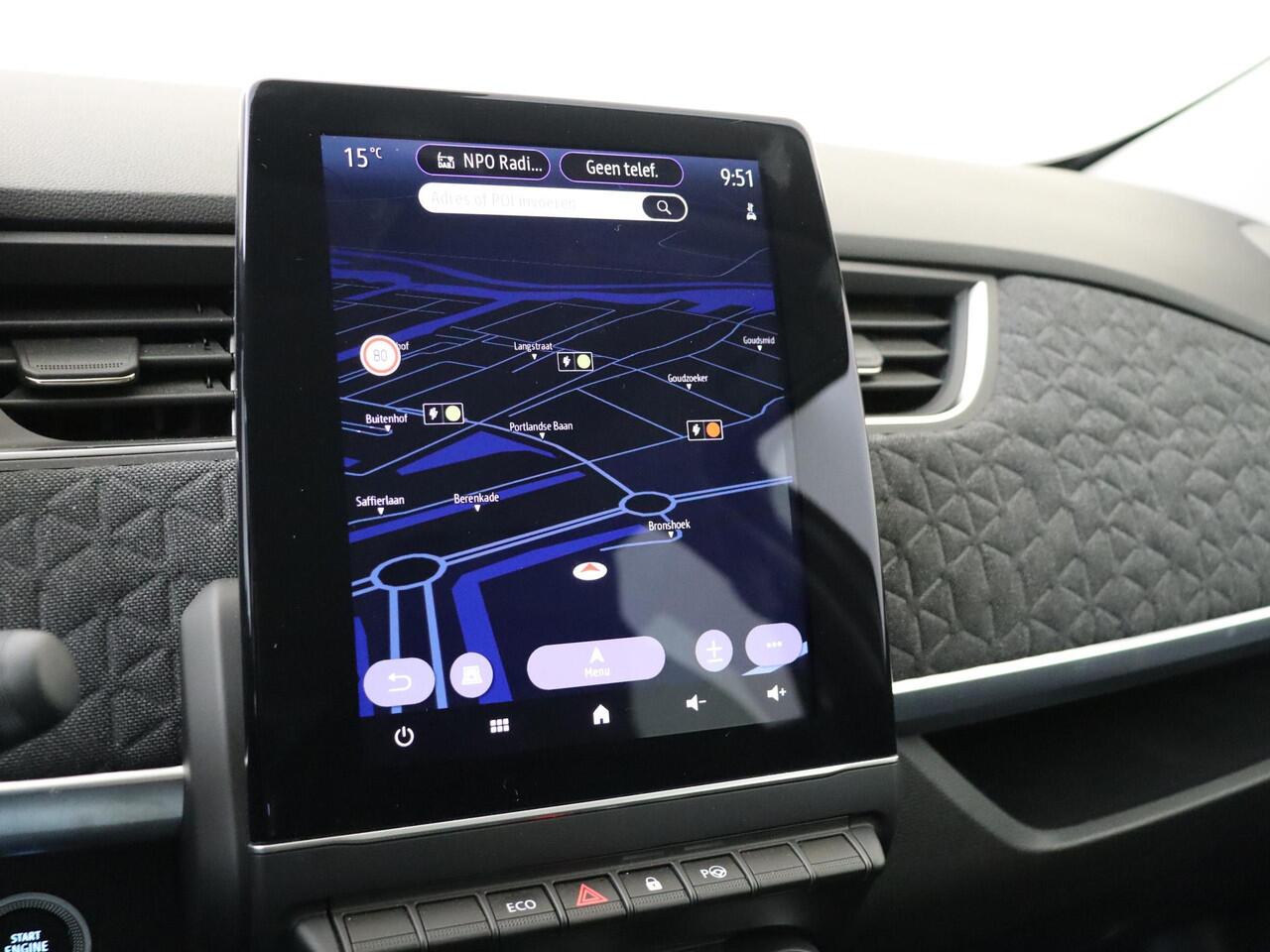 Renault ZOE R135 Iconic 52 kWh inclusief Koopaccu | Navigatie | Lederen bekleding | Android Auto | Apple Carplay | Parkeersensoren | Lichtmatalen Velgen