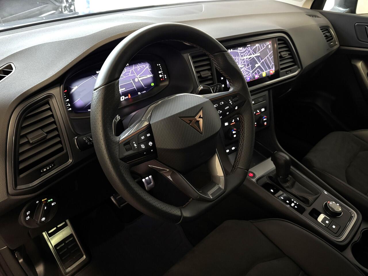 Seat ATECA CUPRA 1.5 TSI VIR.COCKPIT BEATS MATRIX LED ELEK.KLEP TREKHAAK NAVI CAMERA CARPLAY STOEL/STUUR VERW. 09/2024