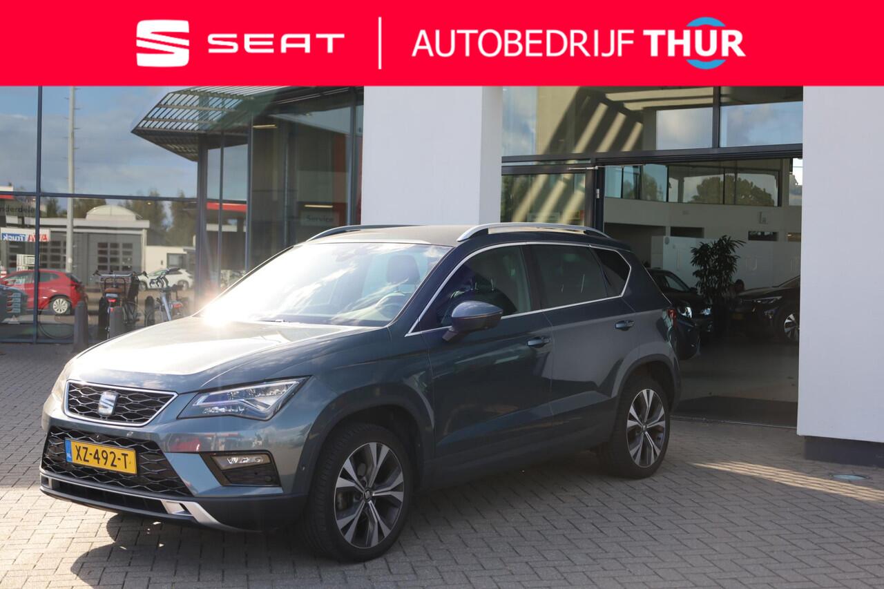 Seat ATECA 1.5 TSI Xcellence Business Intense 110KW/150PK DSG, Digital cockpit, elektrische klep, achteruitrijcamera, ACC, side assist, NL auto dealeronderhouden, alcantara zwart, 18" LMV, zwarte dakhemel, full led, rondom zicht area view camera, draadoos laden carp