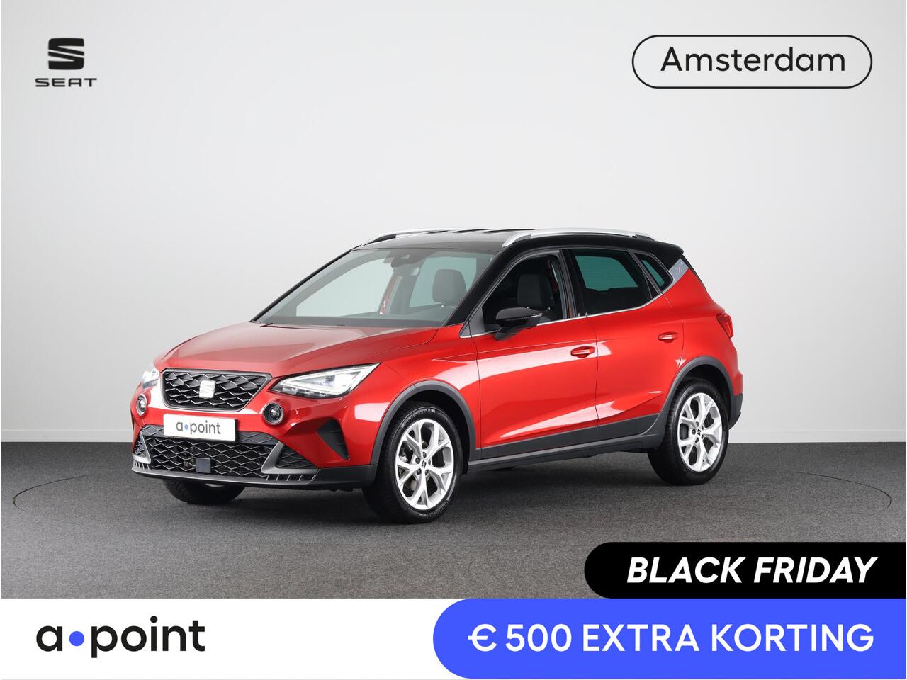 Seat Arona 1.0 TSI FR 95 pk | Private lease vanaf 461,-- | Verlengde garantie | Navigatie via App | Parkeersensoren achter | Cruise control | Apple Carplay/Android Auto | LED koplampen |