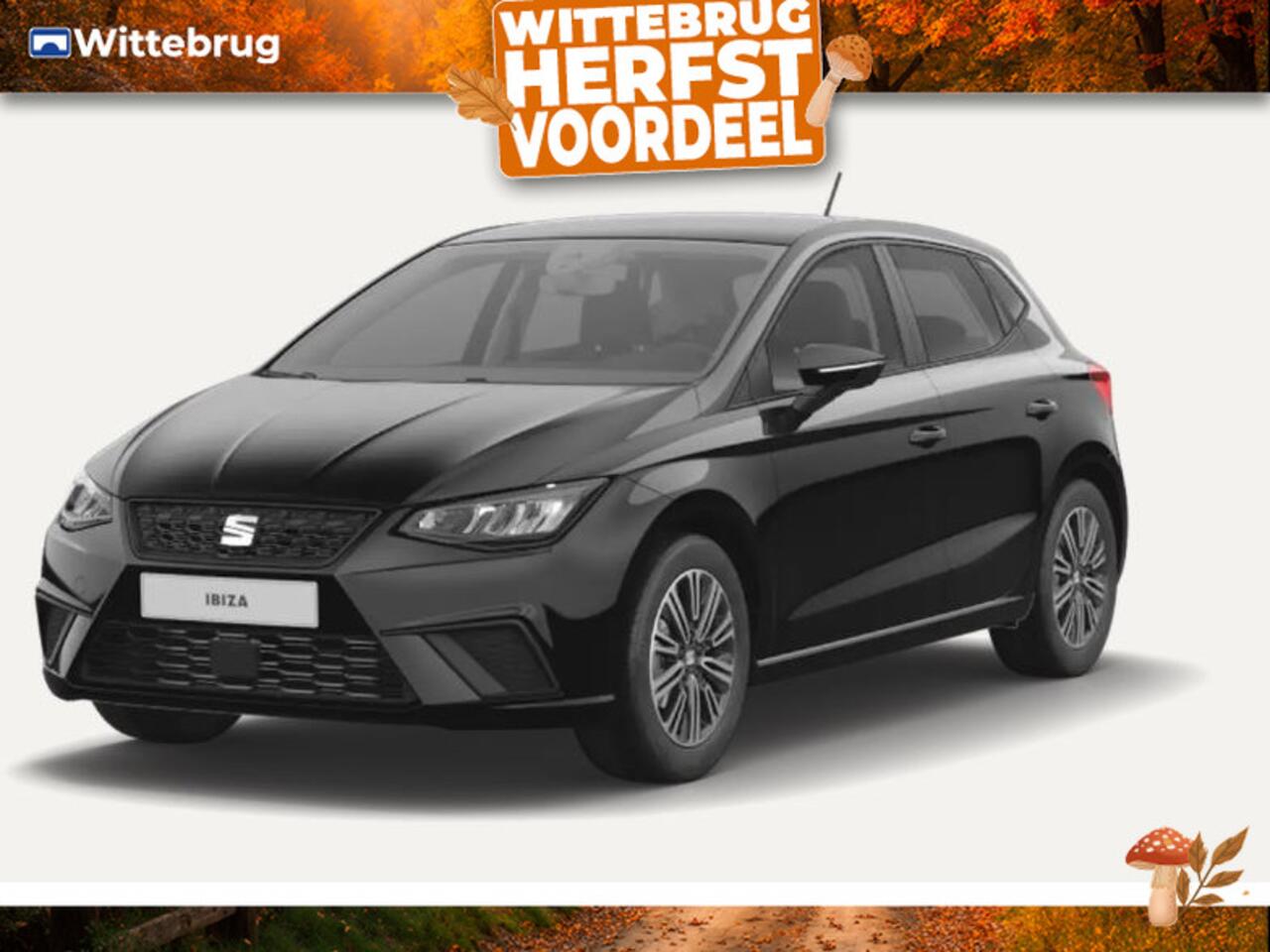 Seat IBIZA 1.0 EcoTSI Style Black Apple CarPlay(TM) & Android Auto(TM) / Parkeersensoren achter / Cruise Control / Multifunctioneel lederen stuurwiel