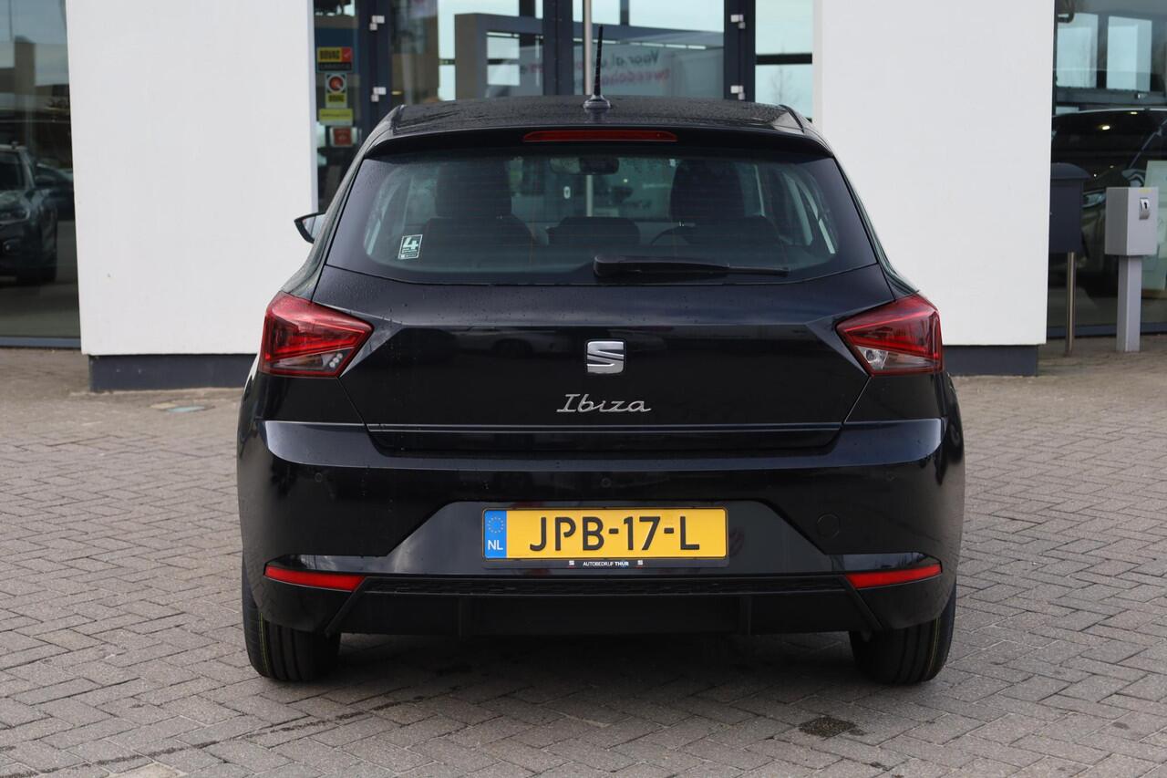 Seat IBIZA 1.0 EcoTSI Style 95PK / 70kW Apple Carplay & Android Auto, LED koplampen, cruise control, airco, volledig digitaal instrumentenpaneel (Virtual Cockpit), verkeerstekenherkenning, parkeersensoren achter, rijstrook behoud assistent, 15'' LMV 'Enjoy'