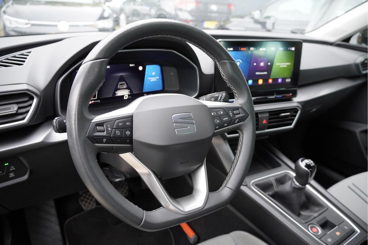 Seat LEON Sportstourer 1.0 TSI Style Business Intense BJ2022 Lmv 16" | Led | Pdc | Navi | Achteruitrijcamera | App-Connect | Virtual cockpit | Climate control | Cruise control | Extra getint glas