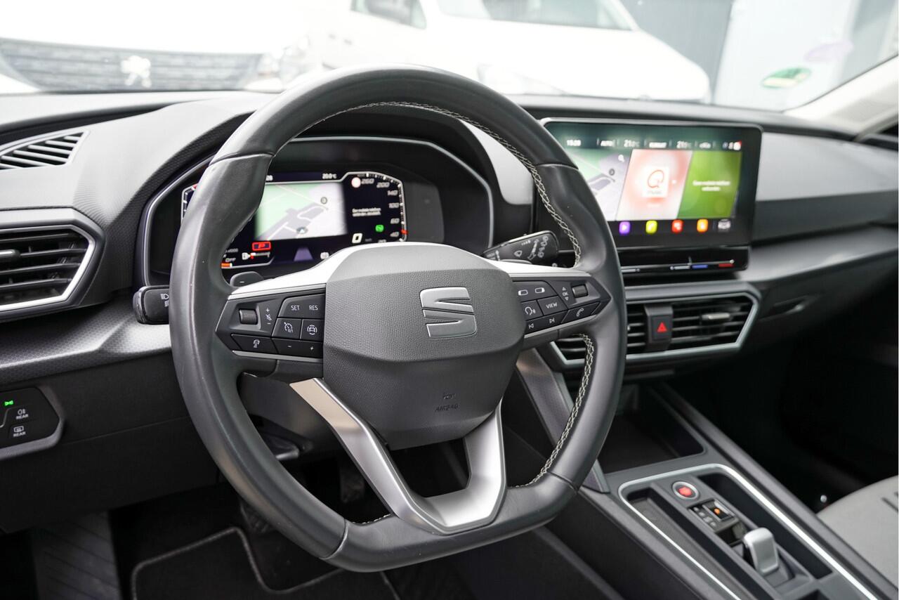 Seat LEON Sportstourer 1.0 eTSI Automaat! Style Business Intense BJ2021 Lmv 16" | Led | Pdc | Navi | Elek. trekhaak | Achteruitrijcamera | App-Connect | Virtual cockpit | Climate control | Cruise control | Extra getint glas