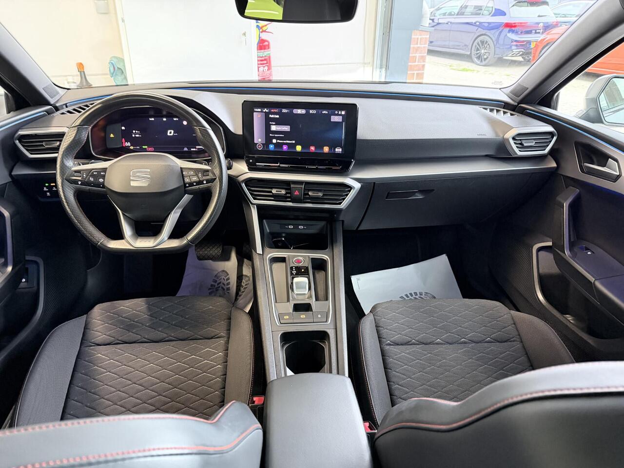 Seat LEON 1.4 TSI eHybrid PHEV FR Business Intense AUTOMAAT | PANORAMADAK | STUUR-STOELVERWARMING | NAVIAGATIE | ACHTERUIT RIJ CAMERA | LED PAKKET | VOLLEDIG DIGITAAL INSTRUMENTENPANEEL | DAB | KEYLESS ENTRY |