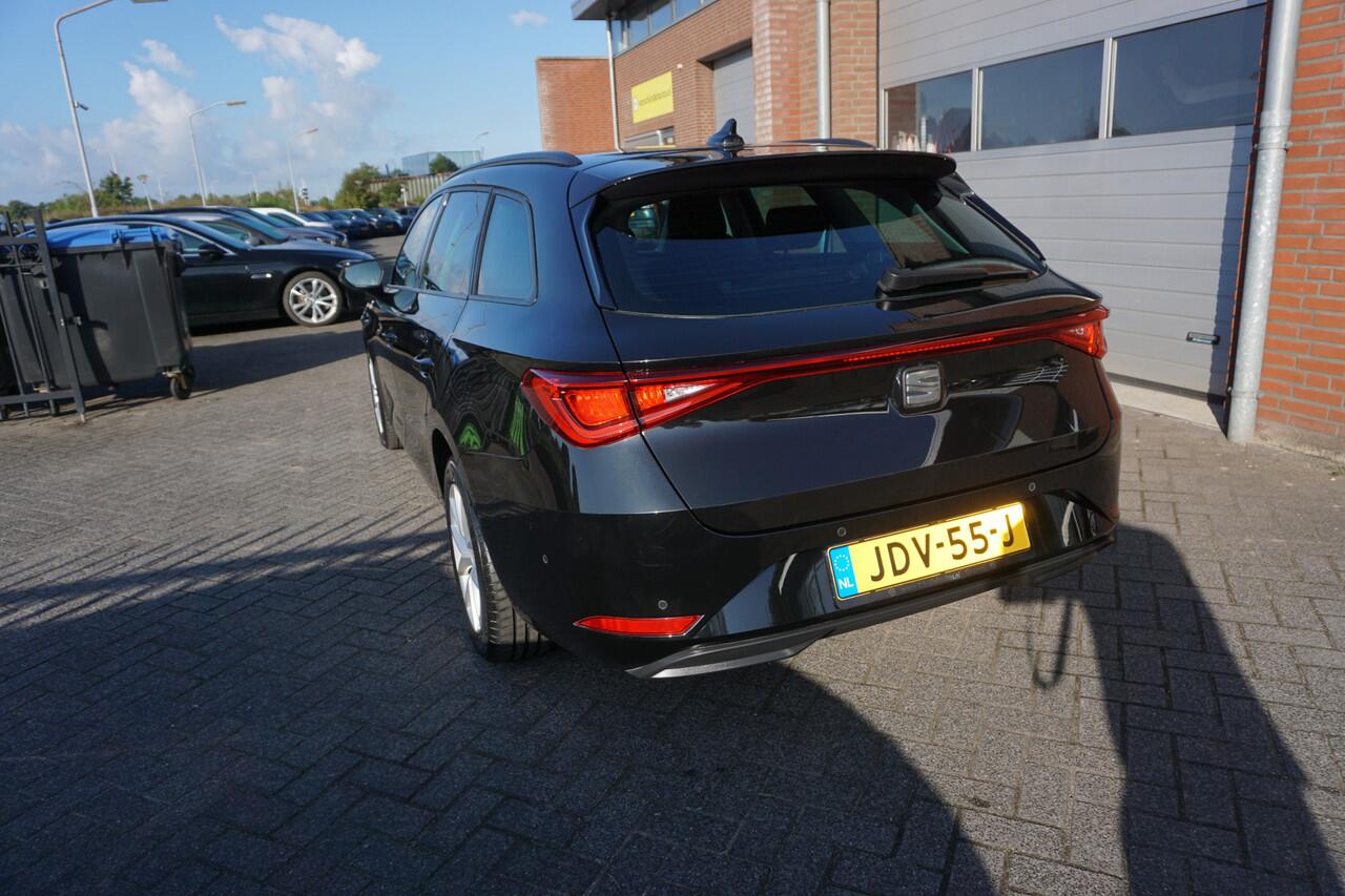 Seat LEON Sportstourer 1.5 eTSI 150PK AUTOMAAT STYLE CAMERA ANDROID-APPLECARPLAY(NAVI) STOEL+STUURVERWARMING PDC V+A ECC AIRCO CRUISECONTROL BLUETOOTH LMV ENZ...