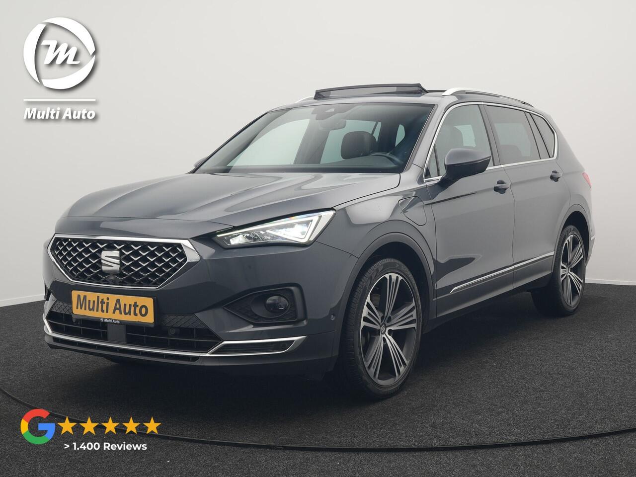 Seat Tarraco 1.4 TSI e-Hybrid Xcellence Plug In Hybrid 245pk Dealer O.H PHEV | Trekhaak Af Fabriek | Panodak | Adaptive Cruise | 360 Camera | Lederen Sportstoelen Memory & Verwarmd | Apple Carplay | Virtual | Stuur Verwarmd | Blis | Navigatie | DAB | 20"L.M |