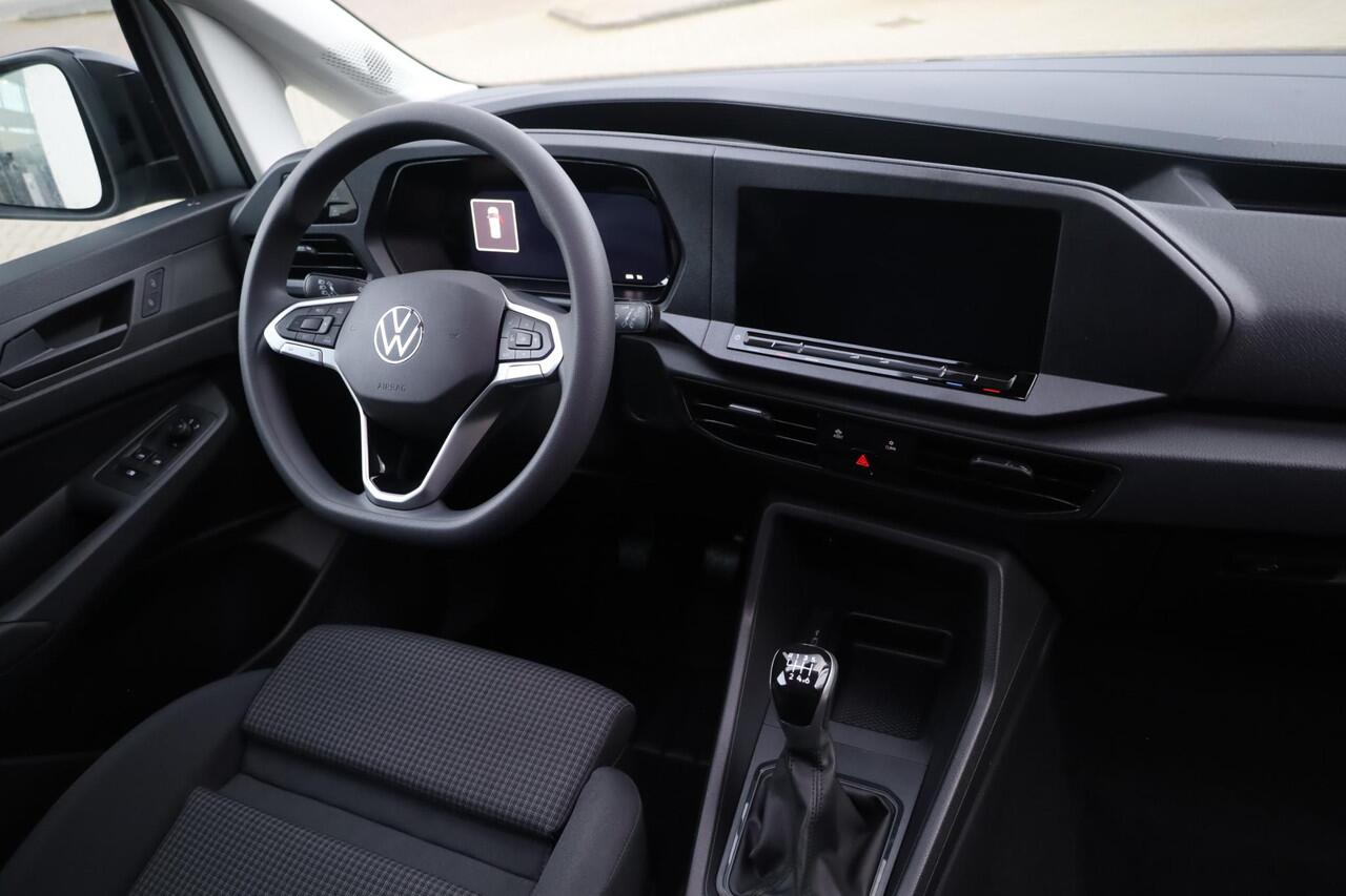 Volkswagen CADDY Cargo 2.0 TDI Style 102PK / 75kW, Draadloos Apple Carplay & Android Auto, cruise control, ErgoComfortstoelen bestuurder + bijrijder, DAB, airco, stuurwiel multifunctioneel, armleuning voorstoelen, elektrisch verstel- en verwarmbare spiegels, reservewiel