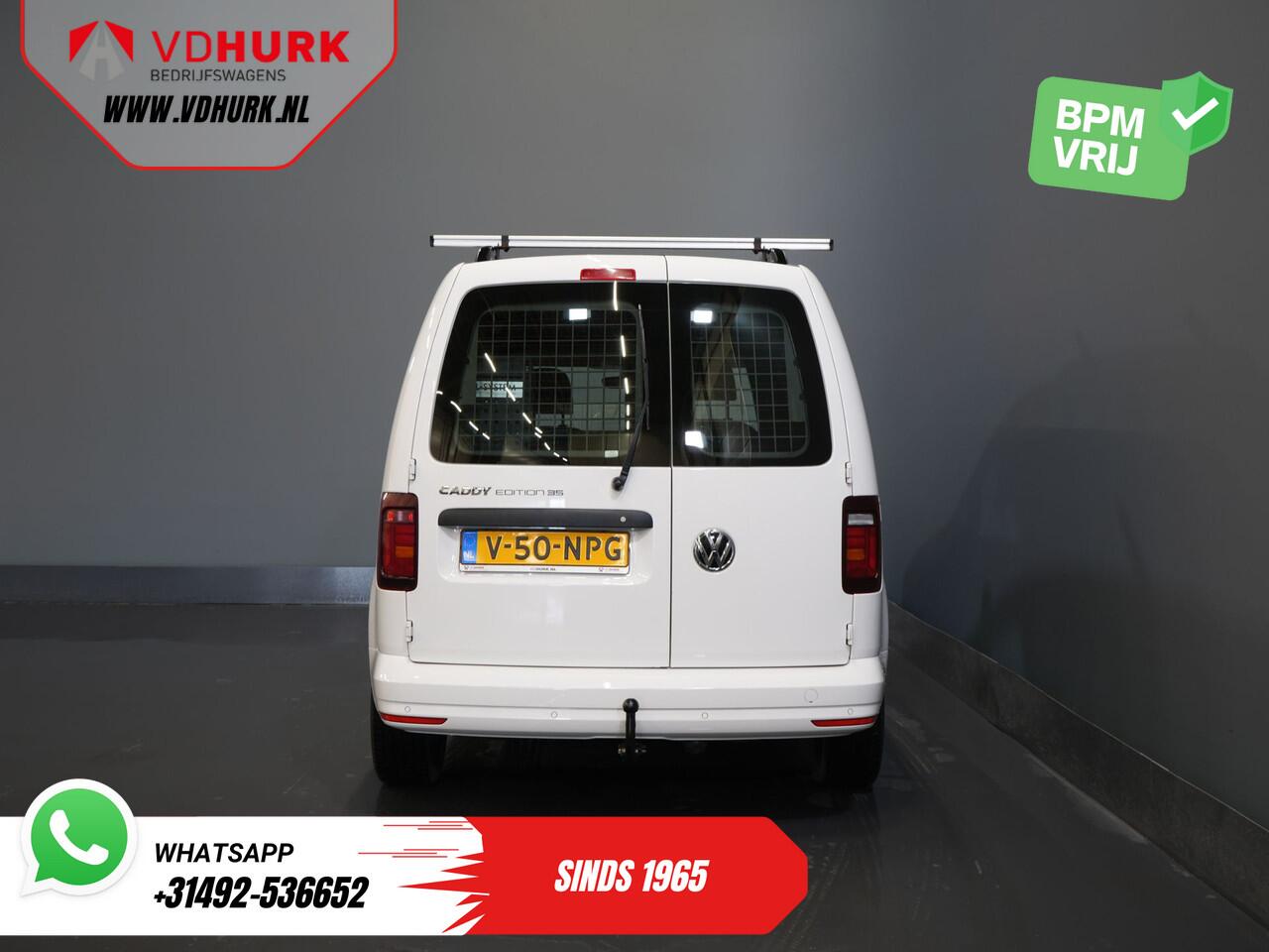 Volkswagen CADDY 2.0 TDI 100 pk DSG Aut. BPM VRIJ! Edition 35 Carplay/ Stoelverw./ Standkachel/ Cruise/ Airco/ PDC/ LMV/ Dakdragers/ Trekhaak/ Inrichting