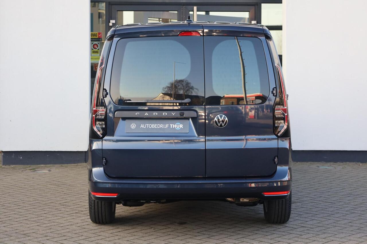 Volkswagen CADDY MAXI Cargo 1.5 TSI Style 115PK / 85kW DSG, LED-lichtpakket (LED koplampen incl. LED mistlampen en dynamische lichtbundelverstelling), Assistentiepakket (adaptieve cruise control (acc), dodehoeksensor (side-assist)), keyless entry & go, DAB+, achterdeuren met r
