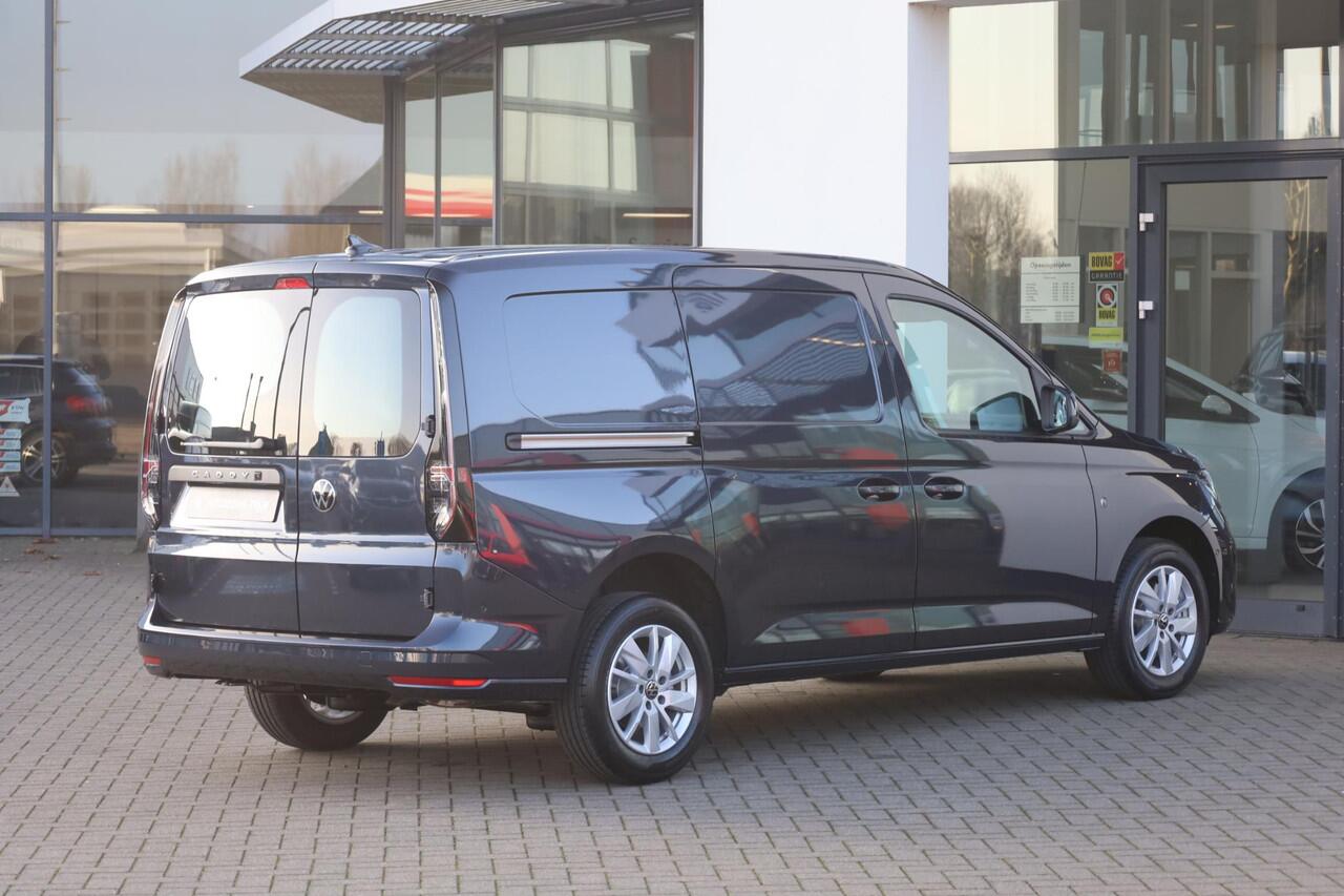 Volkswagen CADDY MAXI Cargo 1.5 TSI Style 115PK / 85kW DSG, LED-lichtpakket (LED koplampen incl. LED mistlampen en dynamische lichtbundelverstelling), Assistentiepakket (adaptieve cruise control (acc), dodehoeksensor (side-assist)), keyless entry & go, DAB+, achterdeuren met r