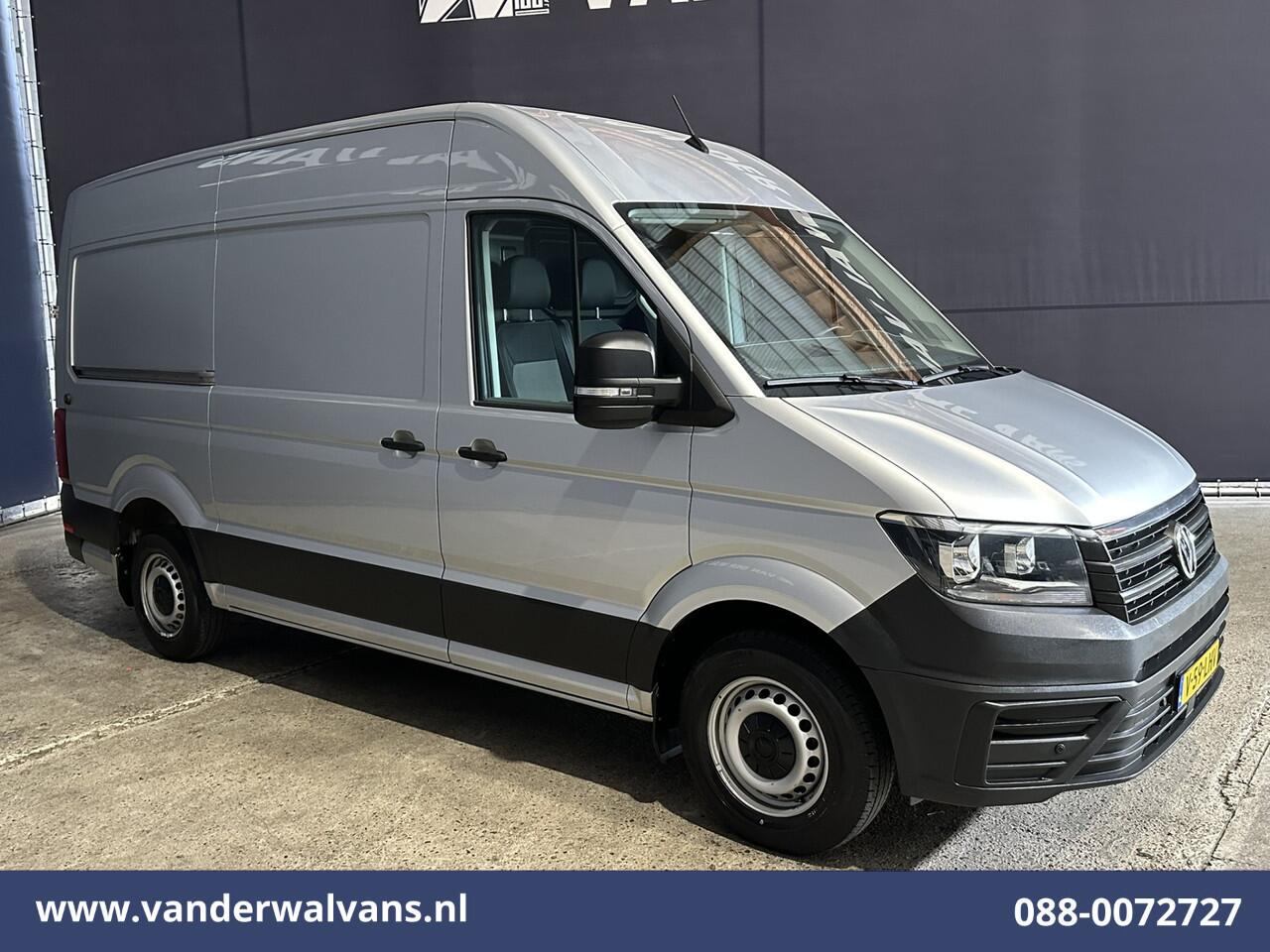 Volkswagen CRAFTER 2.0 TDI 141pk L3H3 L2H2 Euro6 Airco | Camera | Apple Carplay | Cruisecontrol | Chauffeursstoel Parkeersensoren, Bijrijdersbank, 3000kg trekvermogen, Android Auto, zilver