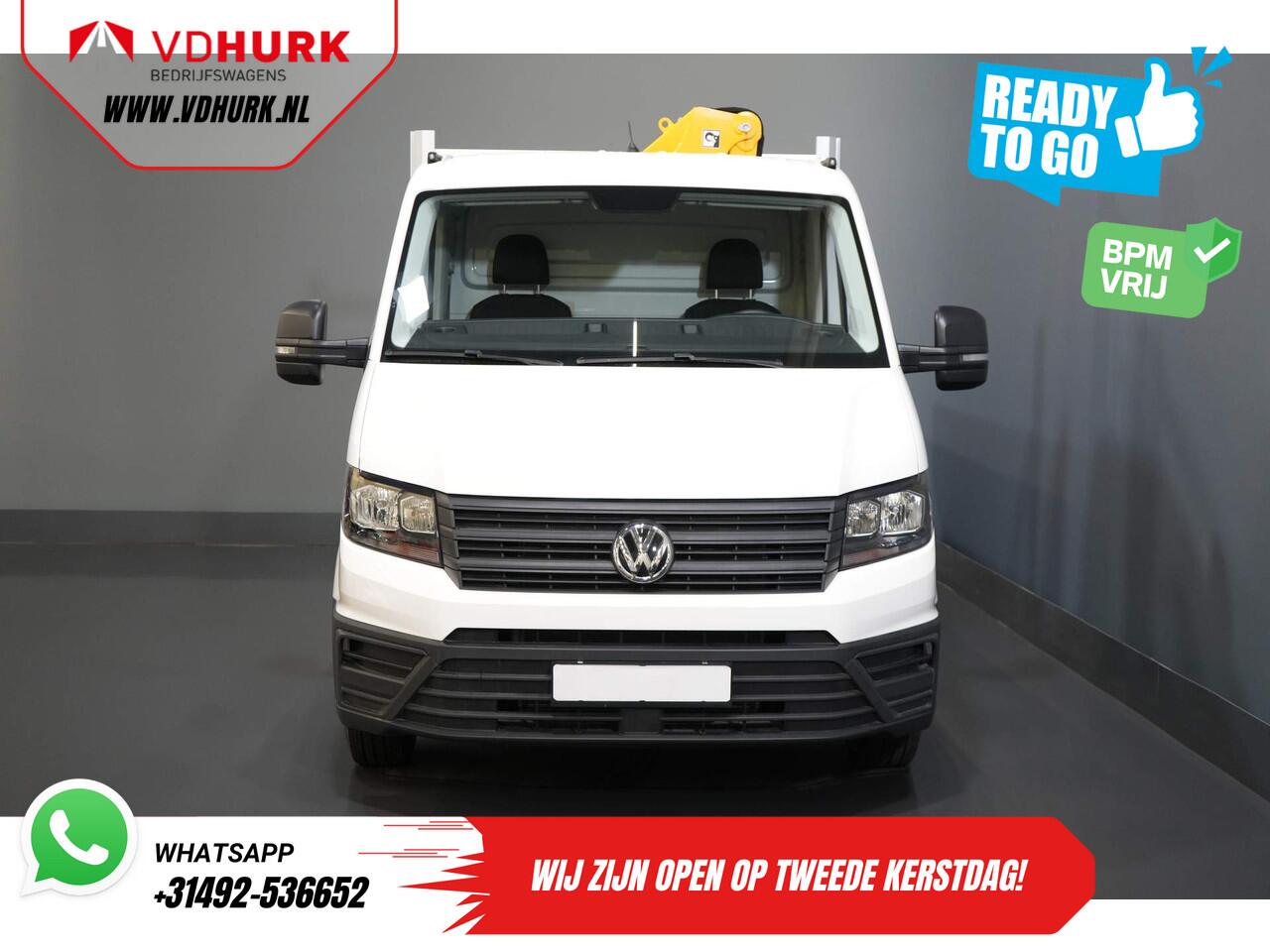 Volkswagen CRAFTER 50 165 pk Effer 352S Kraan/ Crane/ Kran/ Autokran/ PTO/ Open laadbak/ Dubbel Lucht
