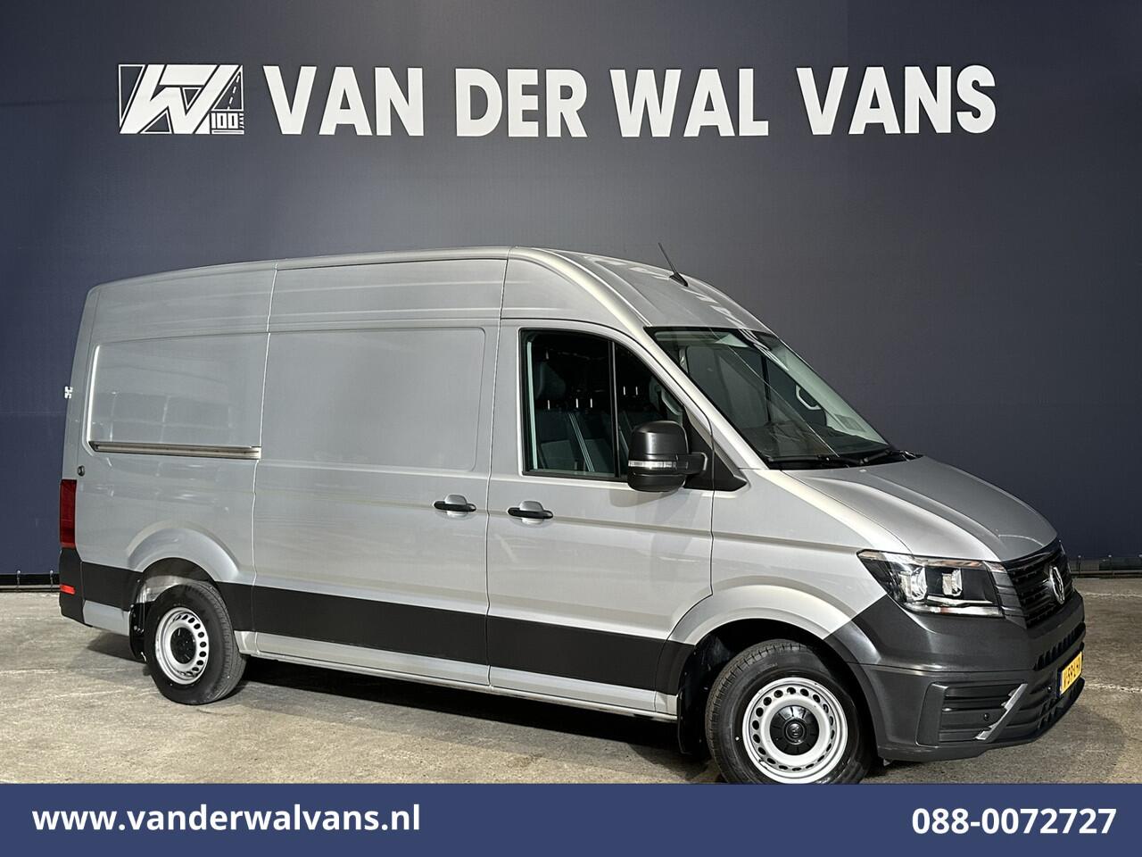Volkswagen CRAFTER 2.0 TDI 141pk L3H3 L2H2 Euro6 Airco | Camera | Apple Carplay | Cruisecontrol | Chauffeursstoel Parkeersensoren, Bijrijdersbank, 3000kg trekvermogen, Android Auto, zilver