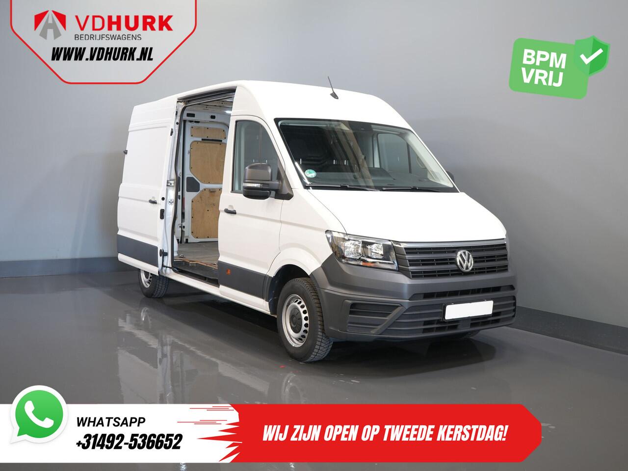 Volkswagen CRAFTER 35 2.0 TDI 140 pk L3H3 BPM VRIJ! 270Gr. Deuren/ Carplay/ Climate/ Camera/ Cruise