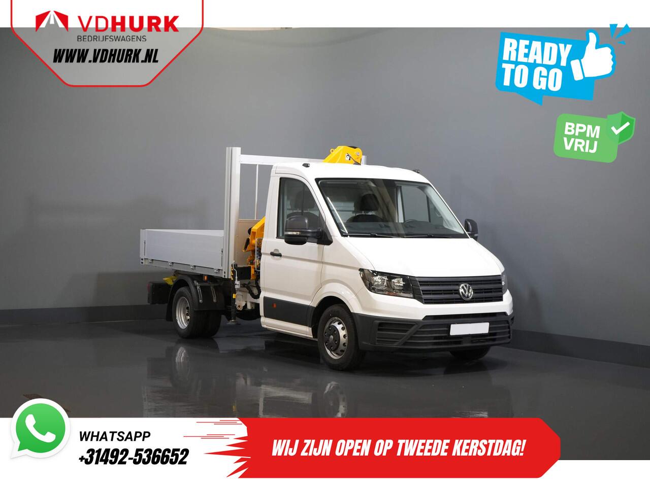 Volkswagen CRAFTER 50 165 pk Effer 352S Kraan/ Crane/ Kran/ Autokran/ PTO/ Open laadbak/ Dubbel Lucht