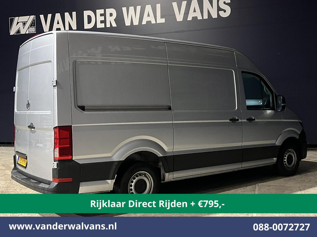 Volkswagen CRAFTER 2.0 TDI 140pk L3H3 L2H2 Euro6 *Rijklaar Direct Rijden* Airco | Navigatie | Apple Carplay | Android Auto | Cruisecontrol Bijrijdersbank, 3000kg trekvermogen, zilver
