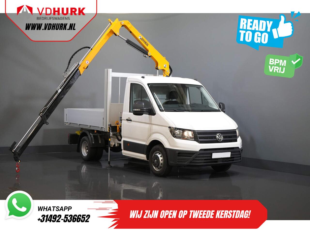 Volkswagen CRAFTER 50 165 pk Effer 352S Kraan/ Crane/ Kran/ Autokran/ PTO/ Open laadbak/ Dubbel Lucht