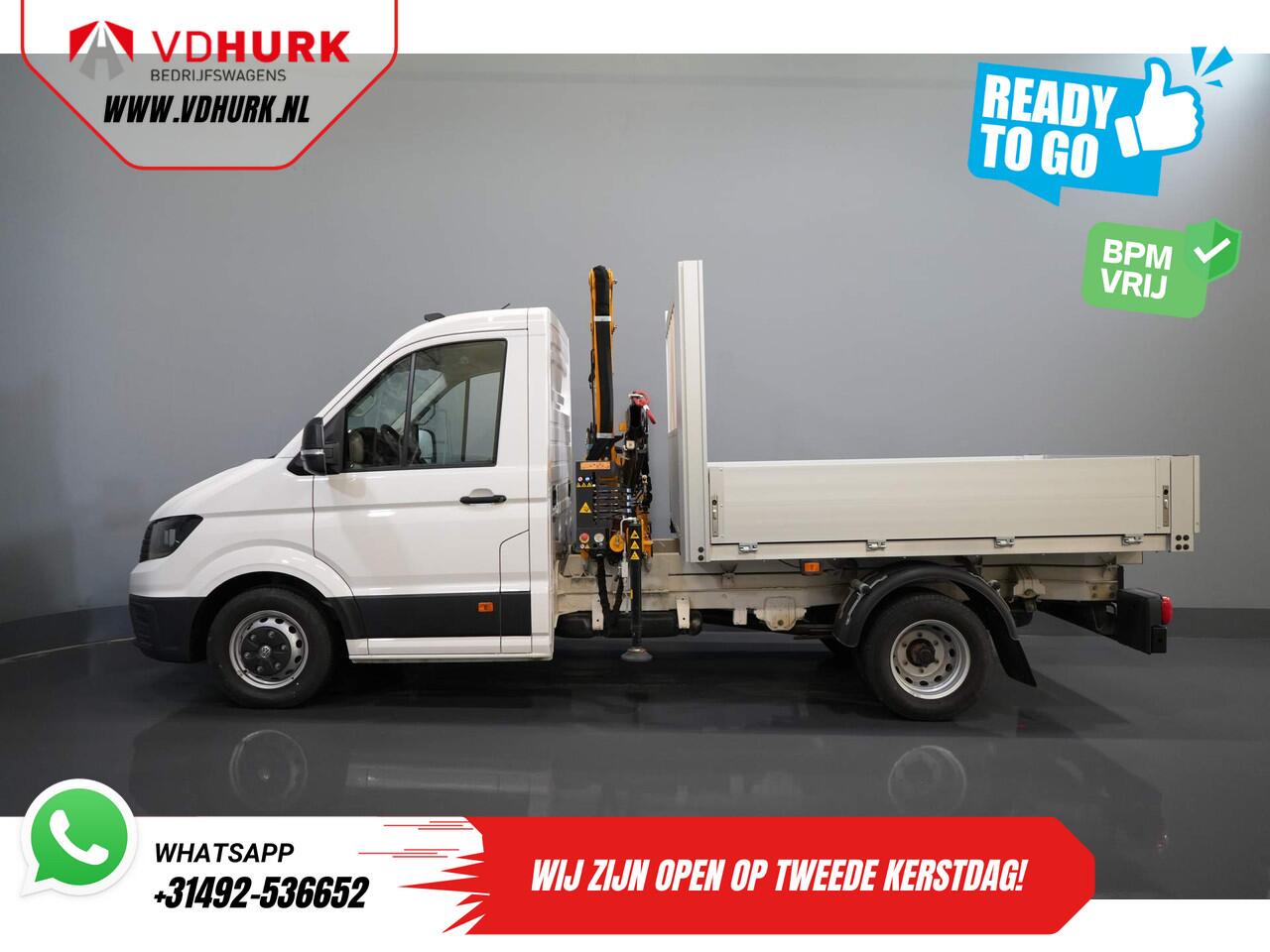 Volkswagen CRAFTER 50 165 pk Effer 352S Kraan/ Crane/ Kran/ Autokran/ PTO/ Open laadbak/ Dubbel Lucht