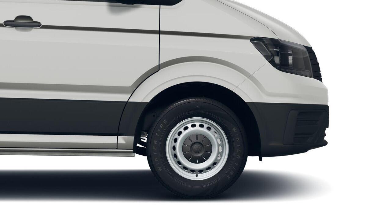 Volkswagen CRAFTER Bedrijfswagens Trendline L3H3 35 (140 pk) 103 kW pk 6 versn. Hand | BPM vrij | Vierseizoensbanden | Trekhaak met vaste kogel (inclusief aanhangwagenstabilisator) | Middelhoog dak (h3) | Achteruitrijcamera (rear view) |