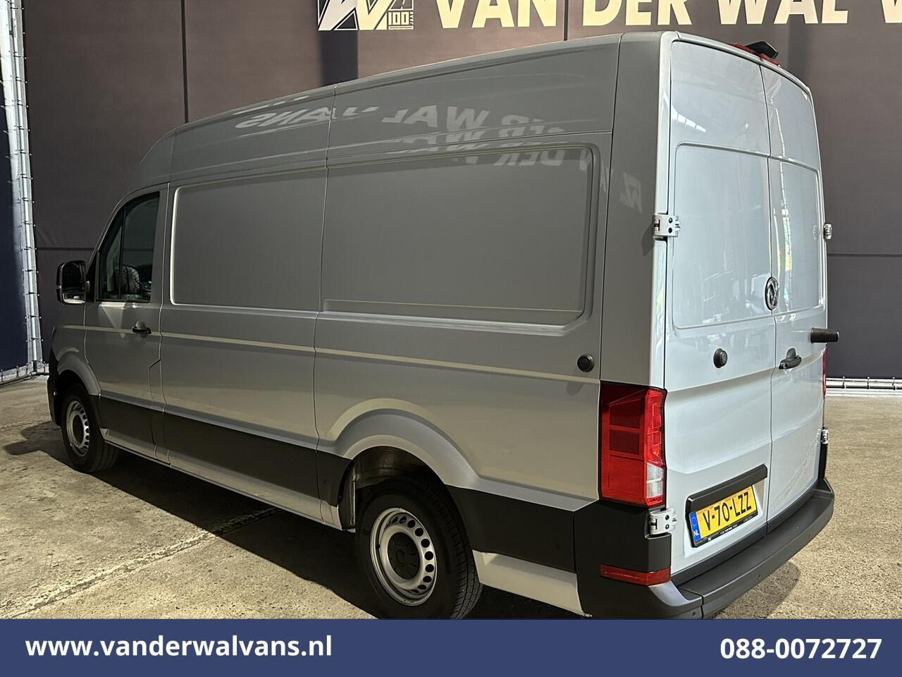 Volkswagen CRAFTER 2.0 TDI 141pk L3H3 L2H2 Euro6 Airco | Camera | Navigatie | Android Auto | Stoelverwarming Parkeersensoren, Bijrijdersbank, 3000kg trekvermogen, zilver