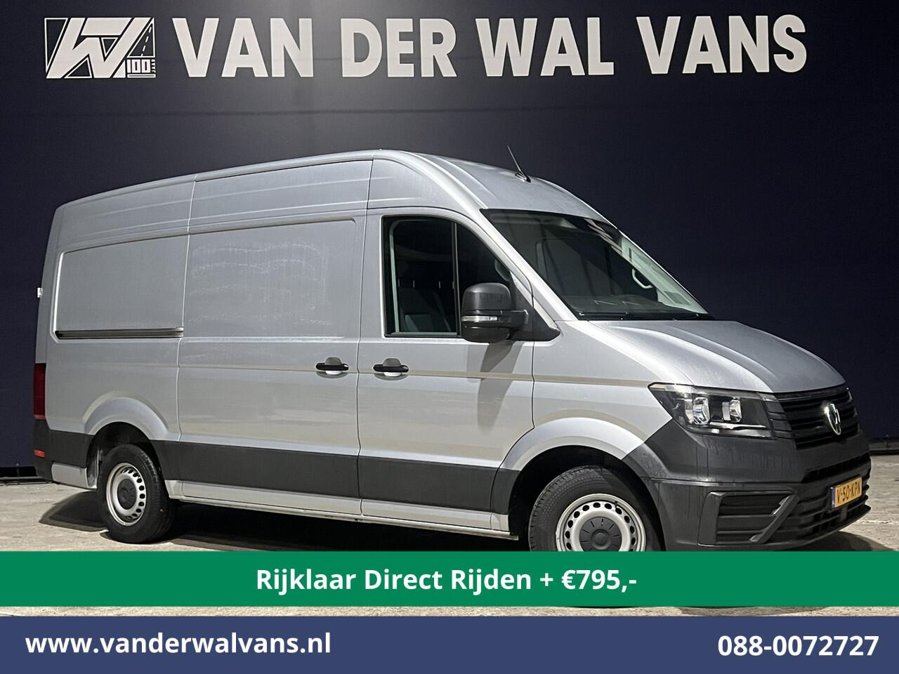 Volkswagen CRAFTER 2.0 TDI 140pk L3H3 L2H2 Euro6 *Rijklaar Direct Rijden* Airco | Navigatie | Apple Carplay | Android Auto | Cruisecontrol Bijrijdersbank, 3000kg trekvermogen, zilver