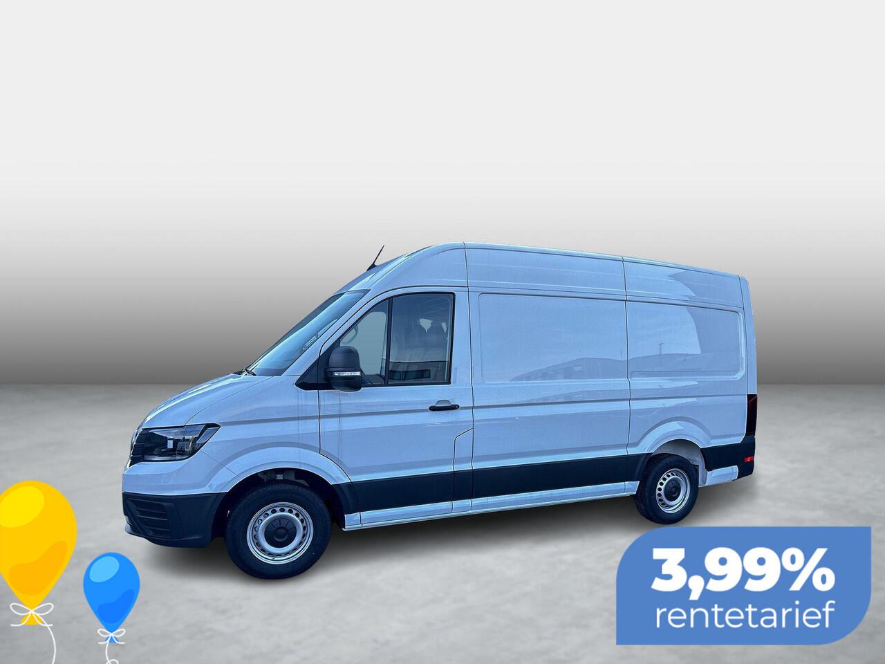 Volkswagen CRAFTER Bedrijfswagens Trendline L3H3 35 (140 pk) 103 kW pk 6 versn. Hand | BPM vrij | Vierseizoensbanden | Trekhaak met vaste kogel (inclusief aanhangwagenstabilisator) | Middelhoog dak (h3) | Achteruitrijcamera (rear view) |