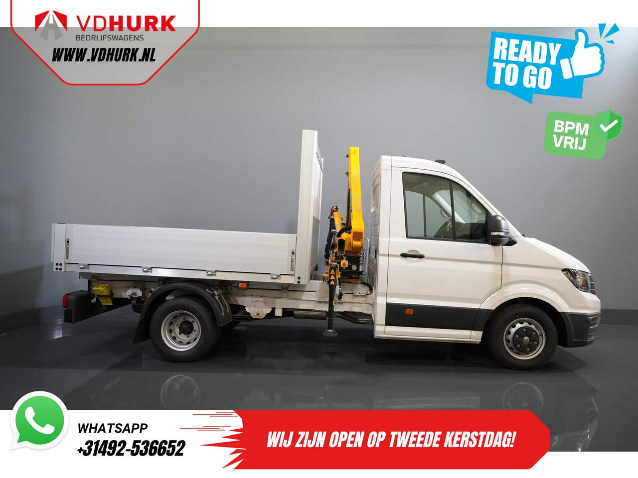 Volkswagen CRAFTER 50 165 pk Effer 352S Kraan/ Crane/ Kran/ Autokran/ PTO/ Open laadbak/ Dubbel Lucht