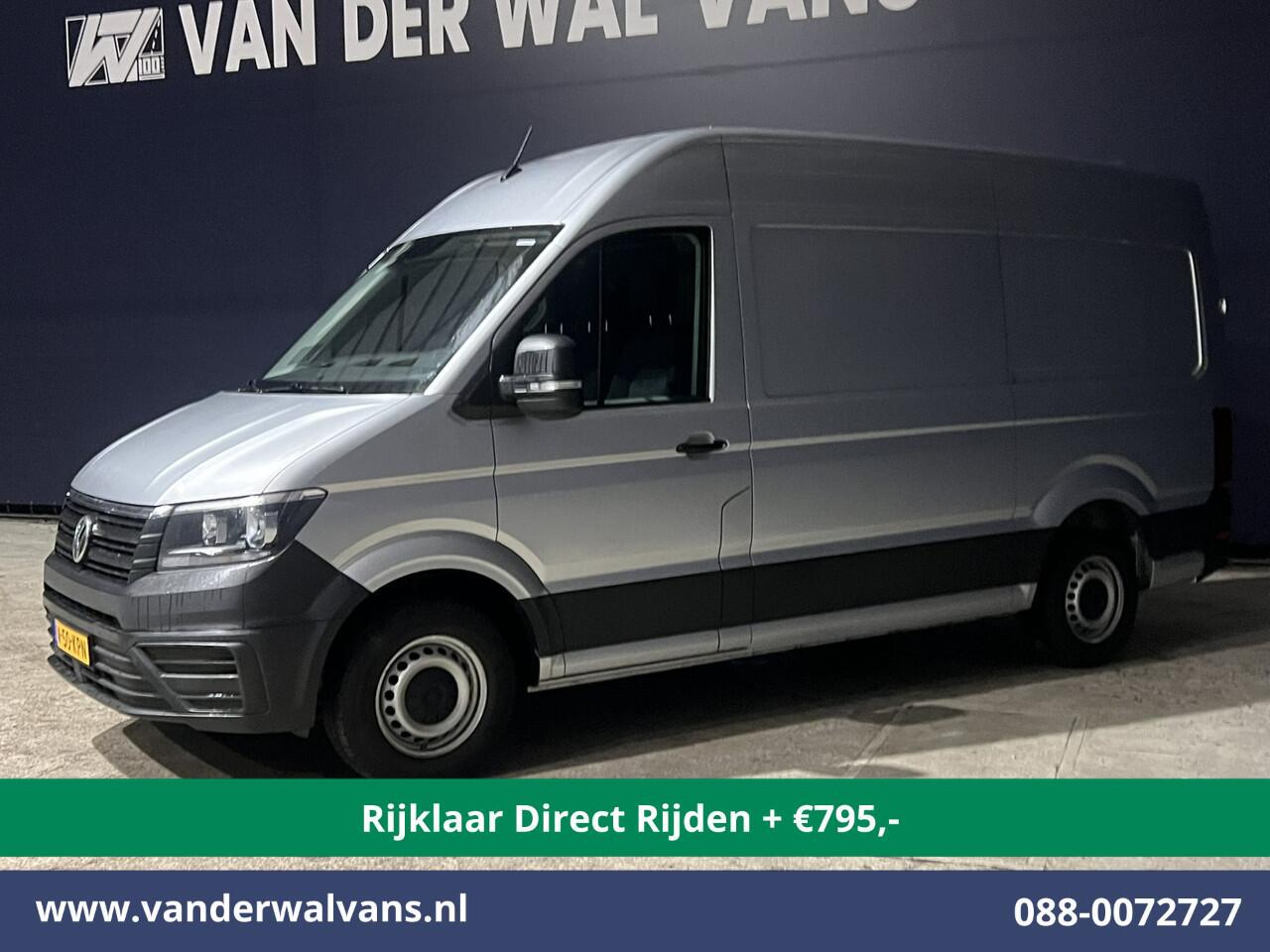 Volkswagen CRAFTER 2.0 TDI 140pk L3H3 L2H2 Euro6 *Rijklaar Direct Rijden* Airco | Navigatie | Apple Carplay | Android Auto | Cruisecontrol Bijrijdersbank, 3000kg trekvermogen, zilver