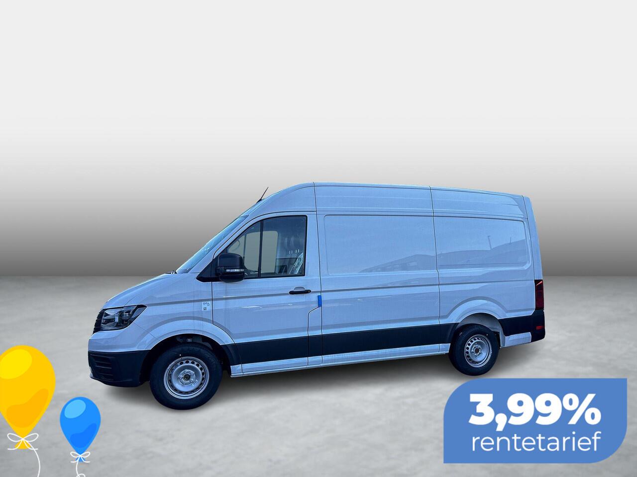 Volkswagen CRAFTER Bedrijfswagens Trendline L3H3 2.0 TDI (140 pk) 103 kW pk 6 vers. | BPM vrij | Bijrijdersbank inclusief opbergvak | Middelhoog dak (h3) | Radio composition met 10" touch- kleurendisplay | Stoelbekleding kunstleder "mesh" |
