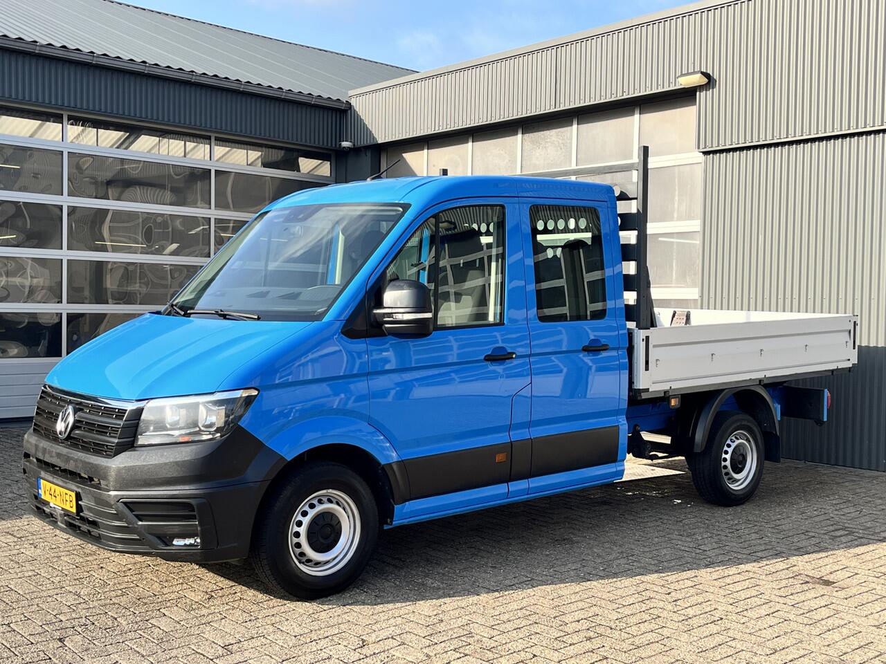 Volkswagen CRAFTER 35 2.0 TDI L3 DC Airco Cruise controle Euro 6 Pick-up Telefoonverbinding Voorruit verwarming 6-persoons Open laadbak Pick-up p-up Bakwagen 1e eigenaar