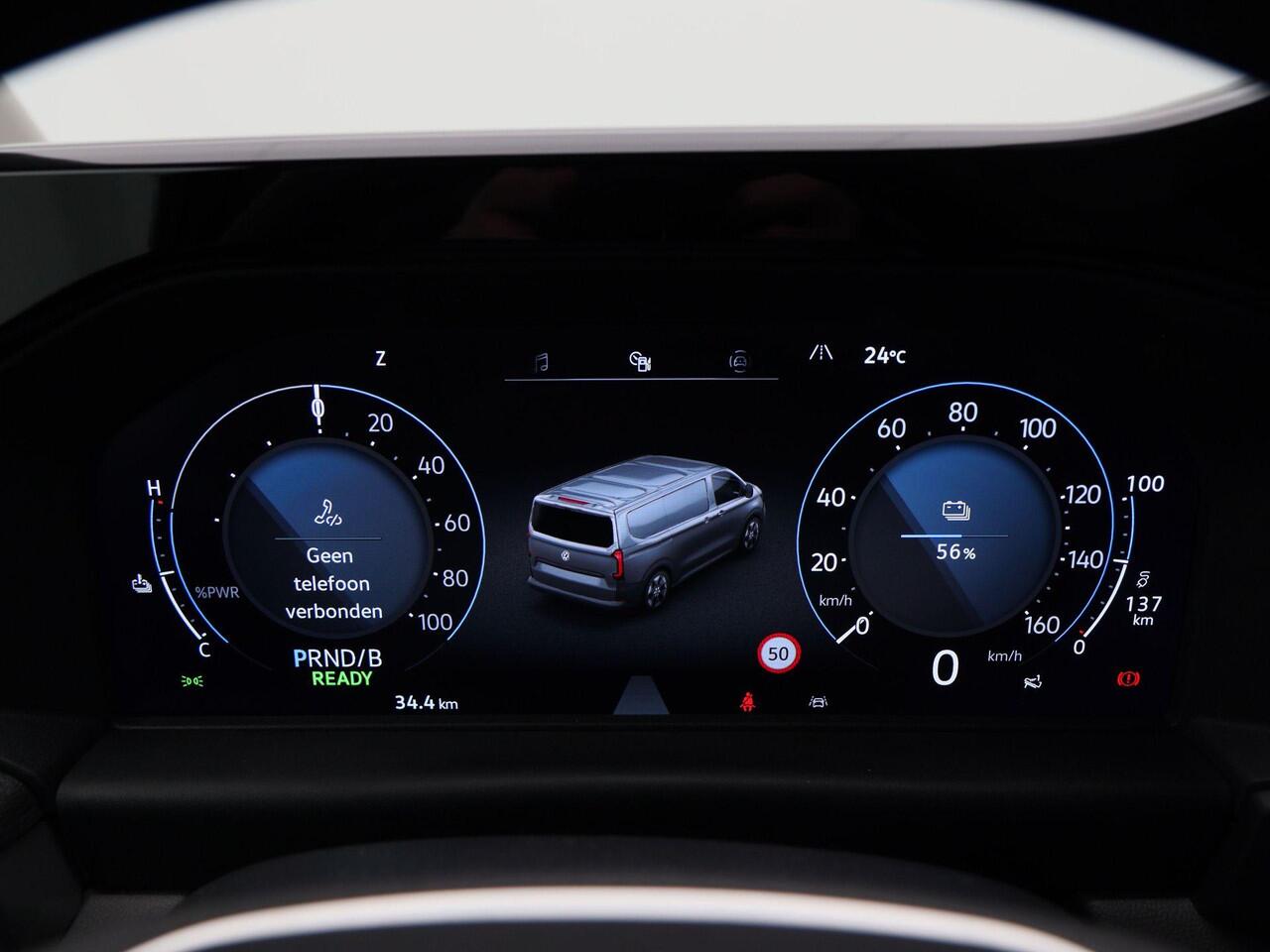 Volkswagen E-Transporter Bedrijfswagens Style Intro L2 286 pk | 19" LM | Side Bar | Trekhaak | Camera | Stoelverwarming | Voorruit Verwarming | Carplay | Dodehoek Detectie | Schuifdeur Rechts |