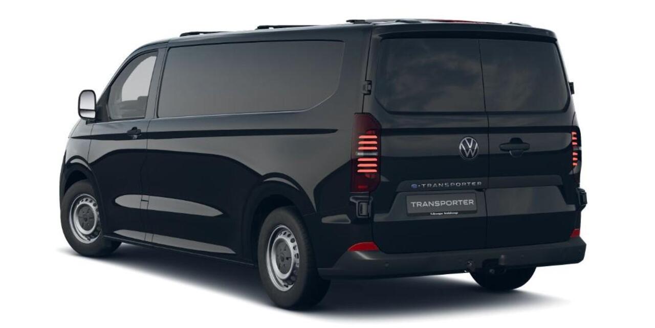 Volkswagen E-Transporter L2 Elektromotor 160 kW (218 pk) 3500 m Achterdeuren zonder ruit | 3 neerklapbare dakdragers | Assistentiepakket plus | Alarm af fabriek | All-season banden | Trekhaak vast | Bijrijdersbank